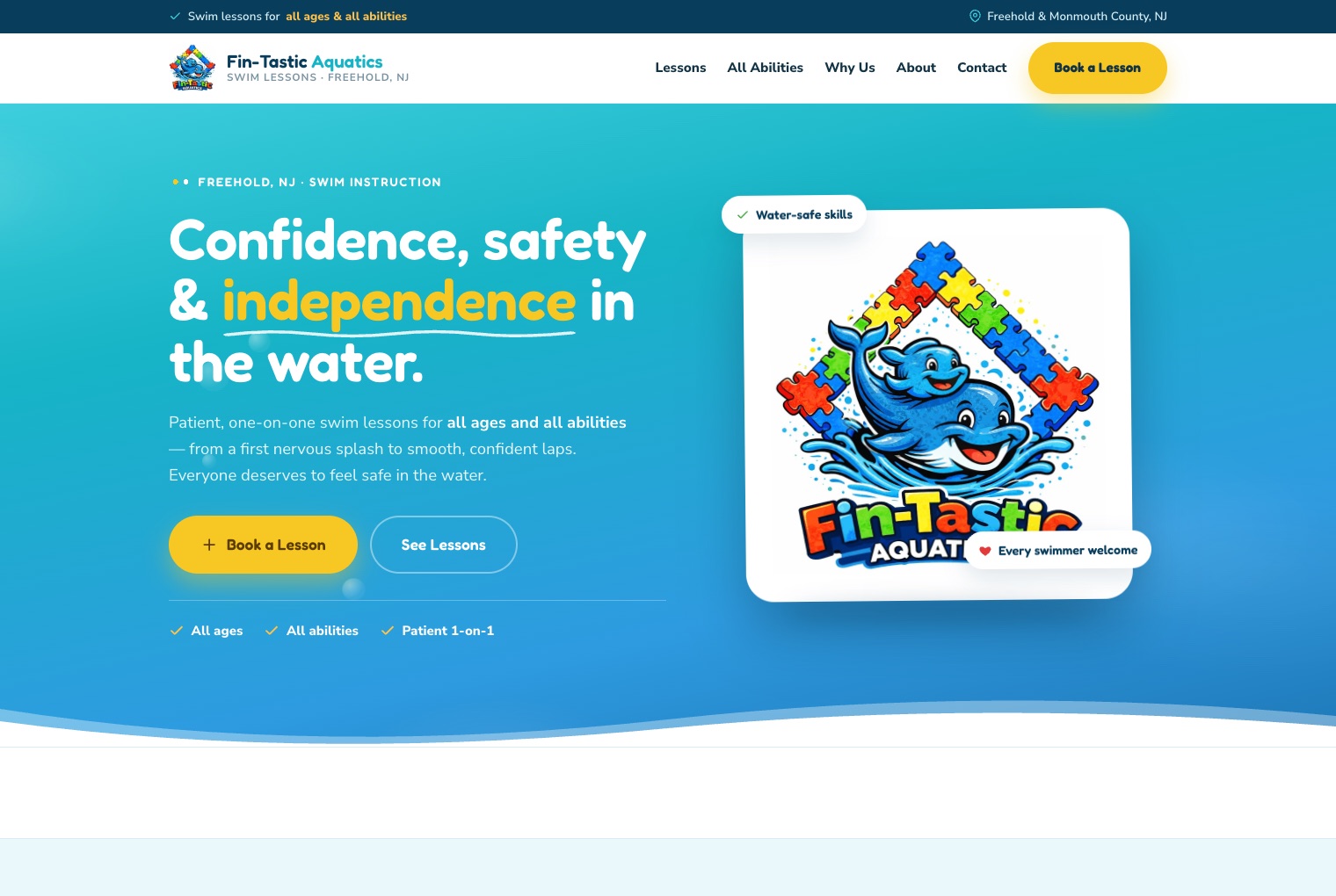 Fin-Tastic Aquatics, a live customer website built by site.rehab
